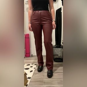 Forever 21 Red Leather Pants